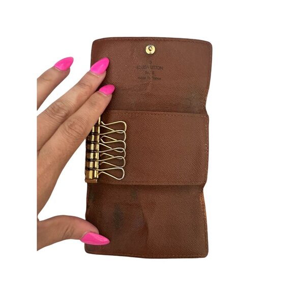 LOUIS VUITTON Vintage Logo Leather Logo Key Holder Case - Picture 6 of 8